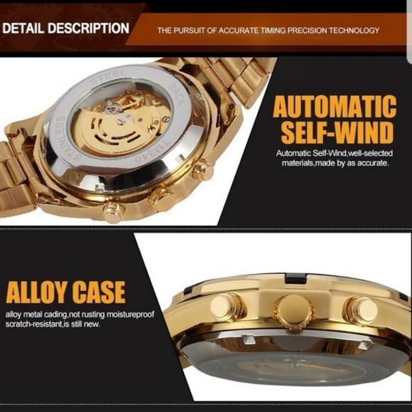 Mens Skeleton Watch - Picture 5 of 9